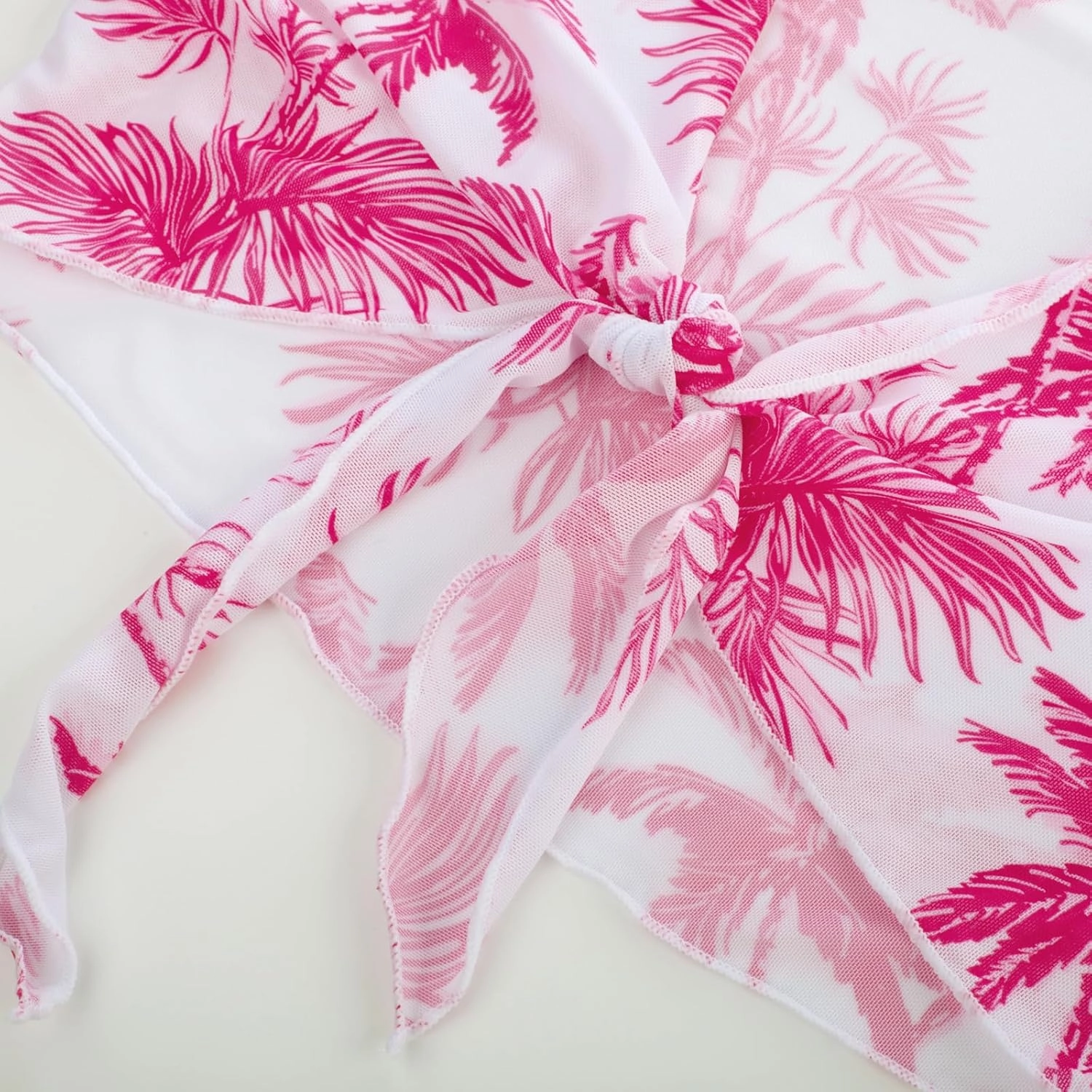 GRACE KARIN Girls Bathing Suit Adjustable Taniki Swimsuit Tie Front 4 Piece Bikini Set with Kimono Cover Up 6-14