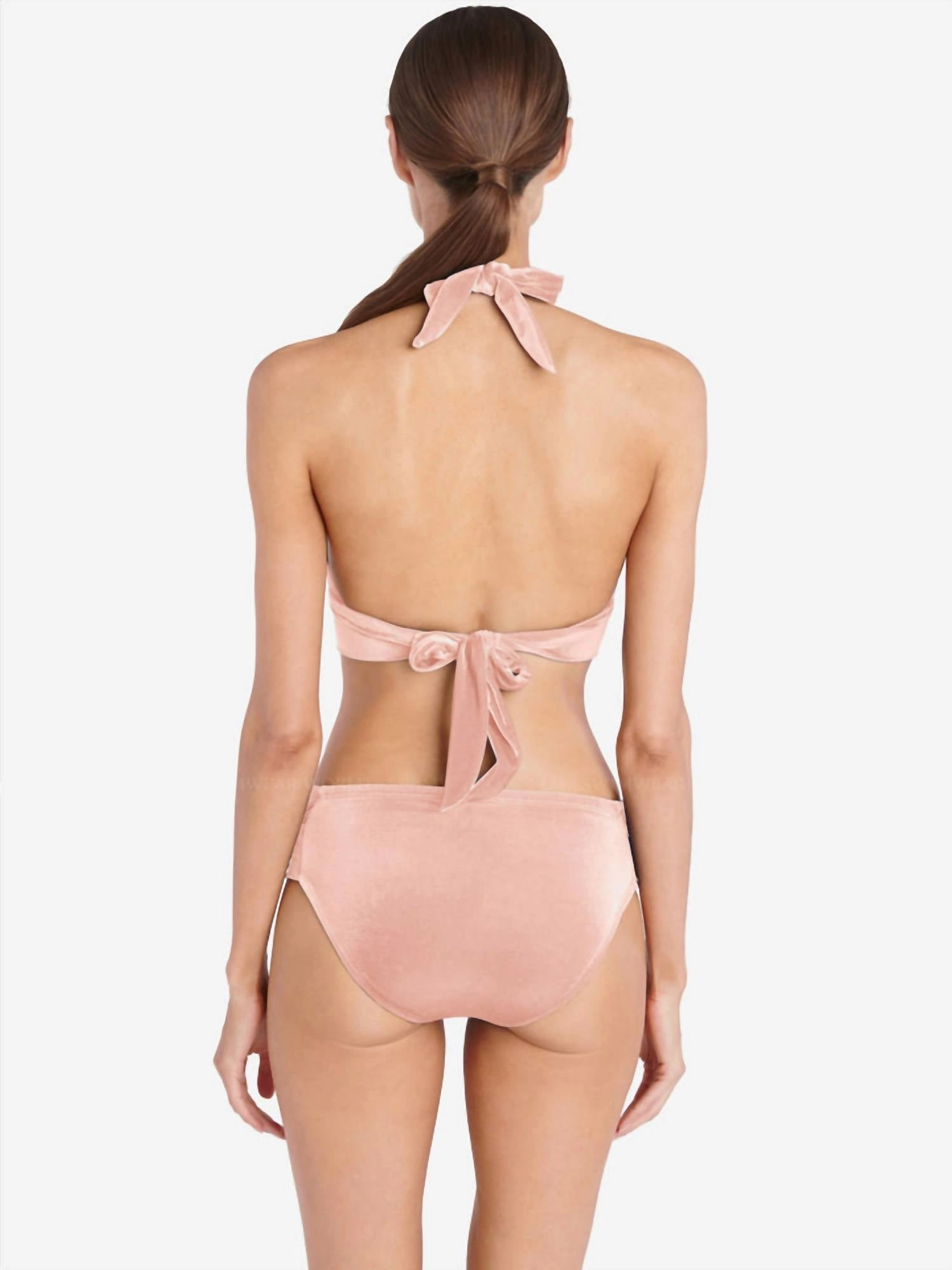 Halter Roxy Twist Bikini Bottom In Blush