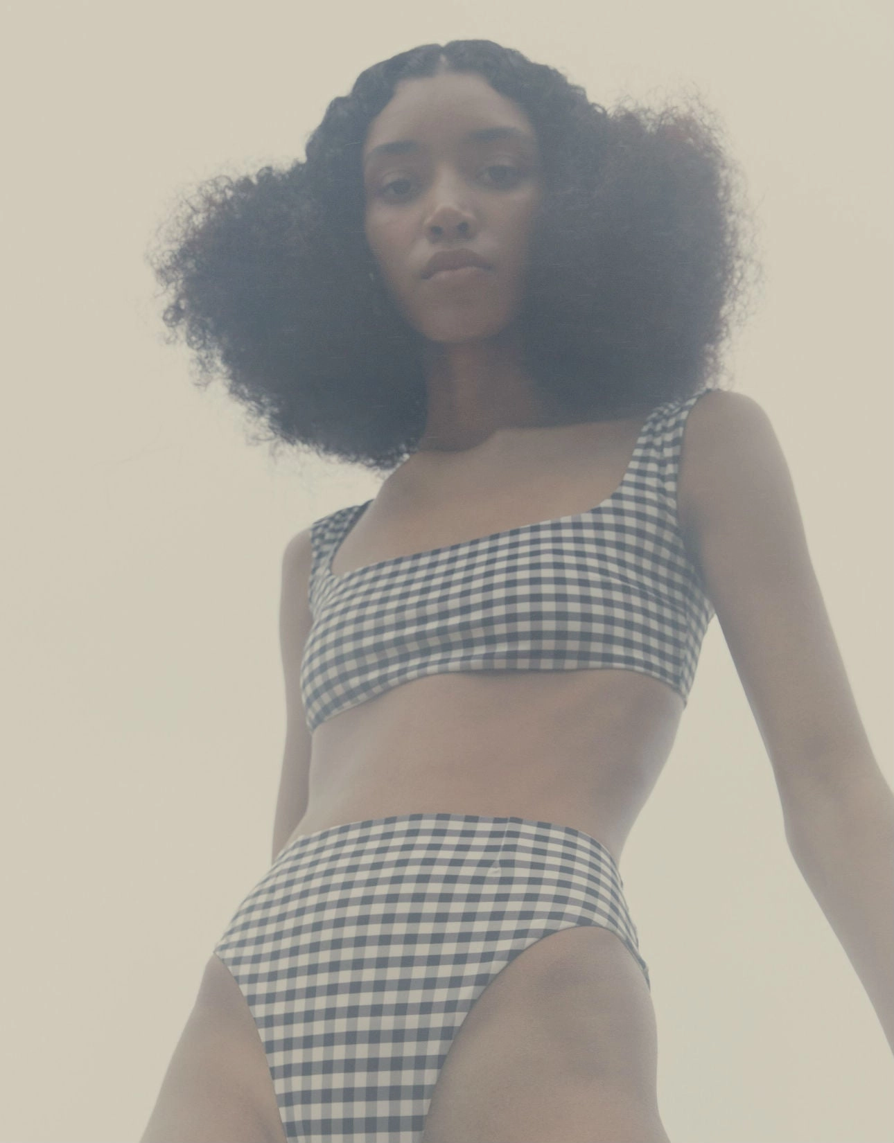 High Leg Hot Pants Bikini Bottom in Vichy