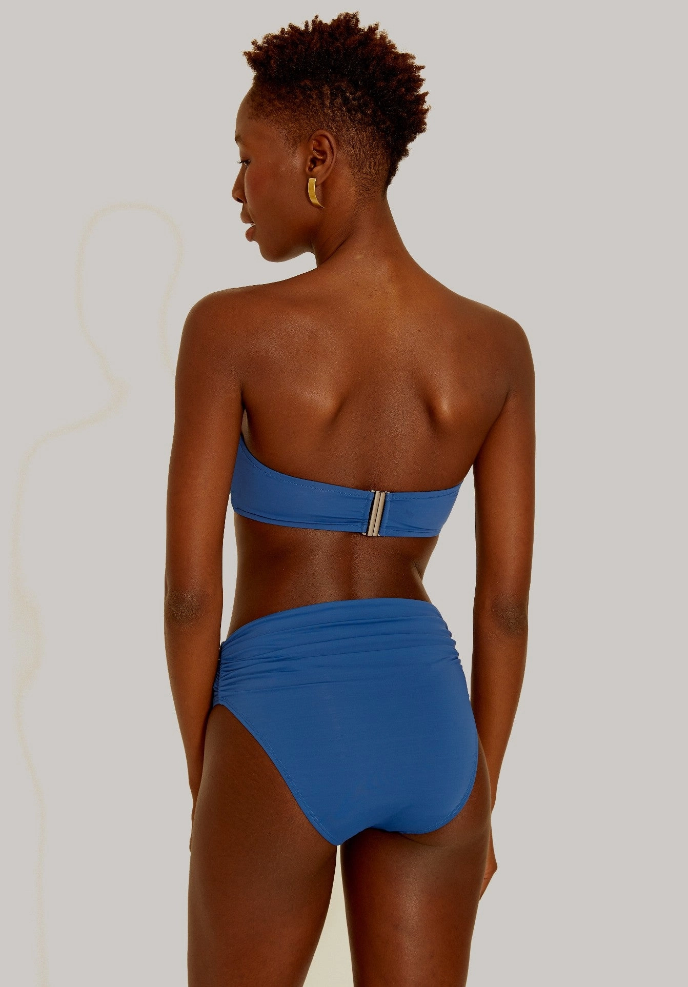 High Waist Bikini Bottom Cobalt Blue, American Cut