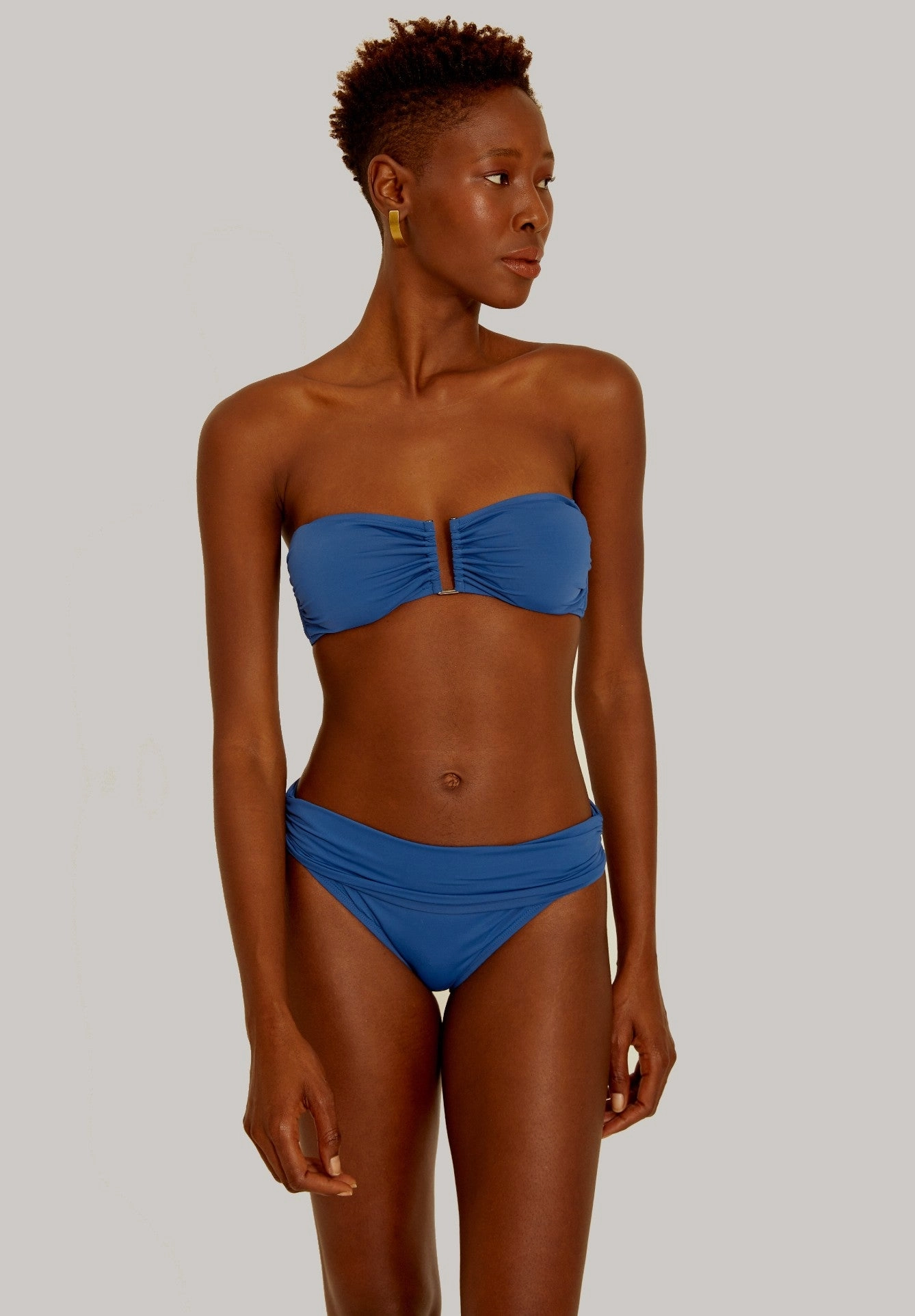 High Waist Bikini Bottom Cobalt Blue, American Cut