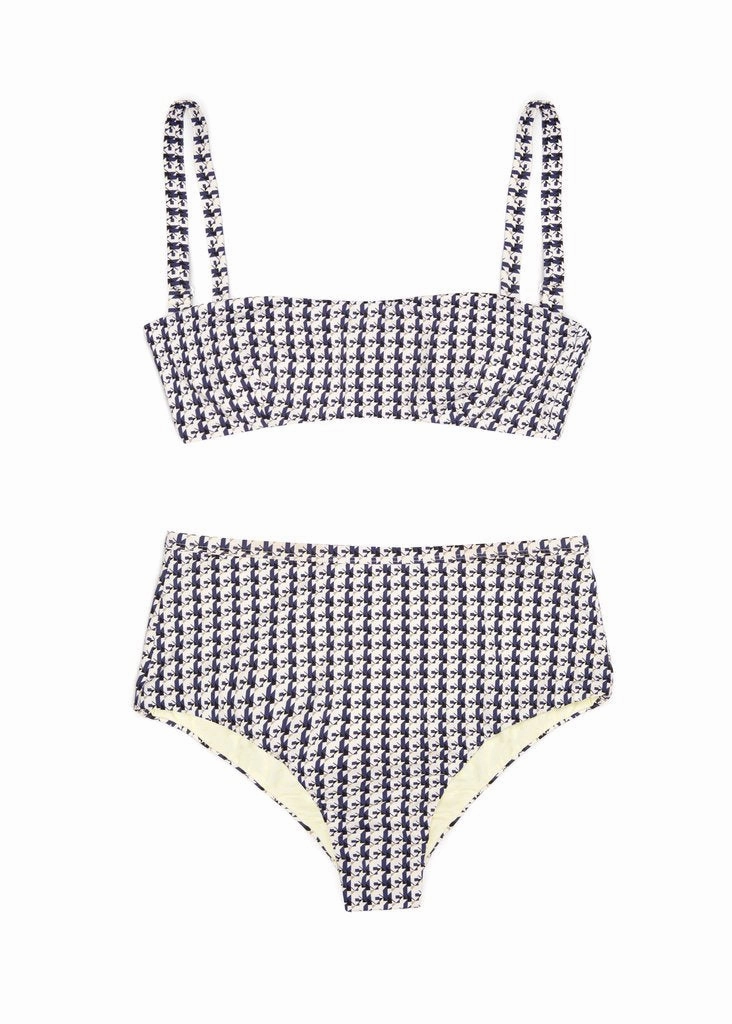 High Waisted Bikini Bottom in Compact Navy