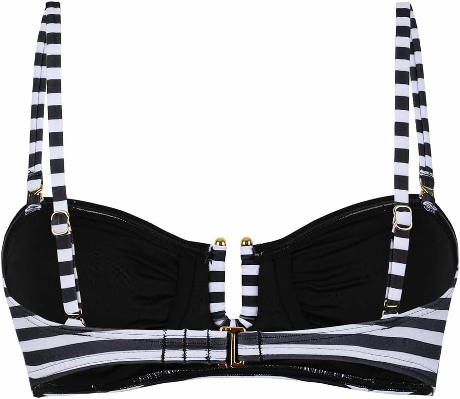Hilor Women's Underwire Bikini Tops A-C Cup Push Up Supportive Swimsuit Top Bandeau Bathing Suit Swim Tops