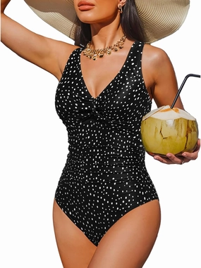 Holipick Women Tummy Control One Piece Swimsuit - Push Up Bathing Suit Full Coverage Slimming Swimwear