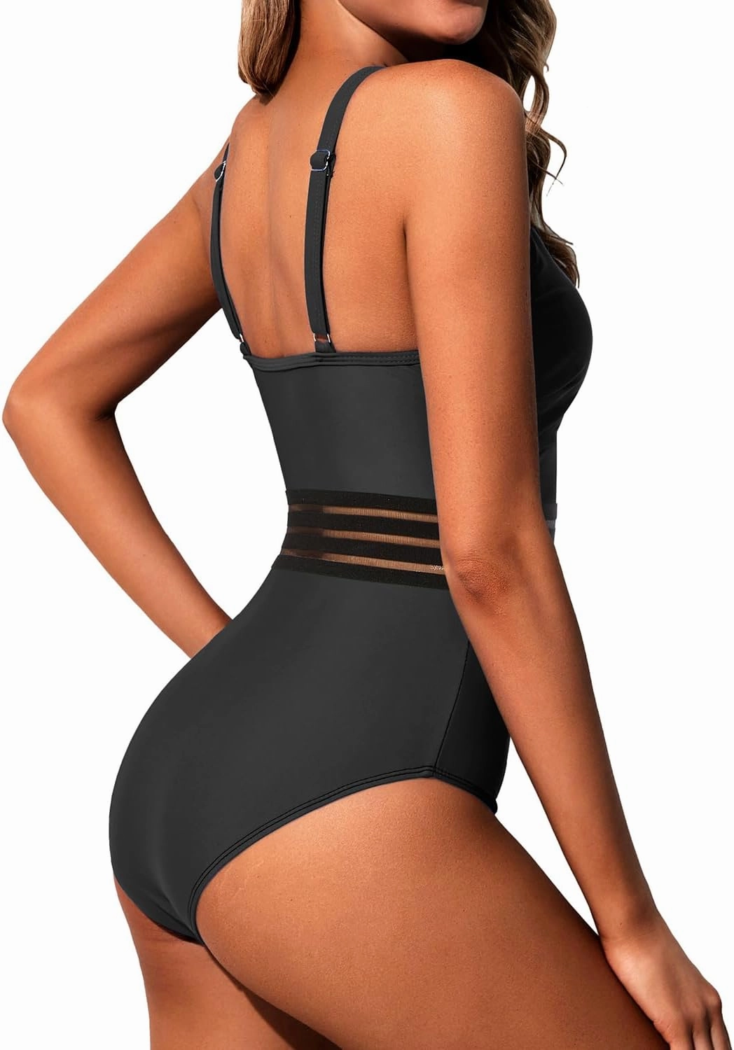 Holipick Women Tummy Control One Piece Swimsuit Modest Bathing Suit Full Coverage High Neck Swimwear