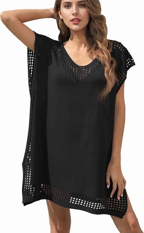 Hollow Out Swimsuit Coverup for Women, Womens Bathing Suit Beach Cover Up Swimwear Dress