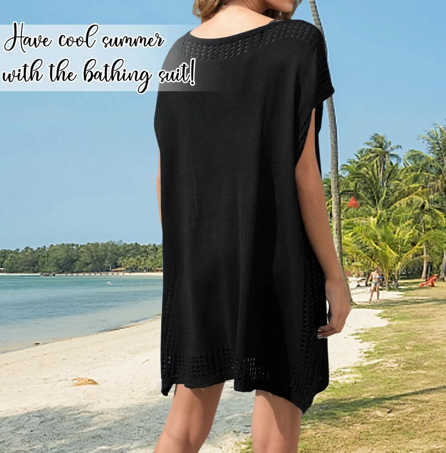 Hollow Out Swimsuit Coverup for Women, Womens Bathing Suit Beach Cover Up Swimwear Dress