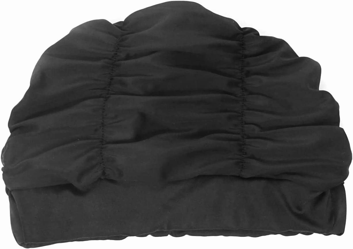 Honbay Pleated Swimming Cap Long Hair Swim Cap Bathing Cap, Non-Waterproof - for Head Circumference Below 58cm/22.8inch