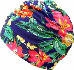 Honbay Pleated Swimming Cap Long Hair Swim Cap Bathing Cap, Non-Waterproof (Canna)