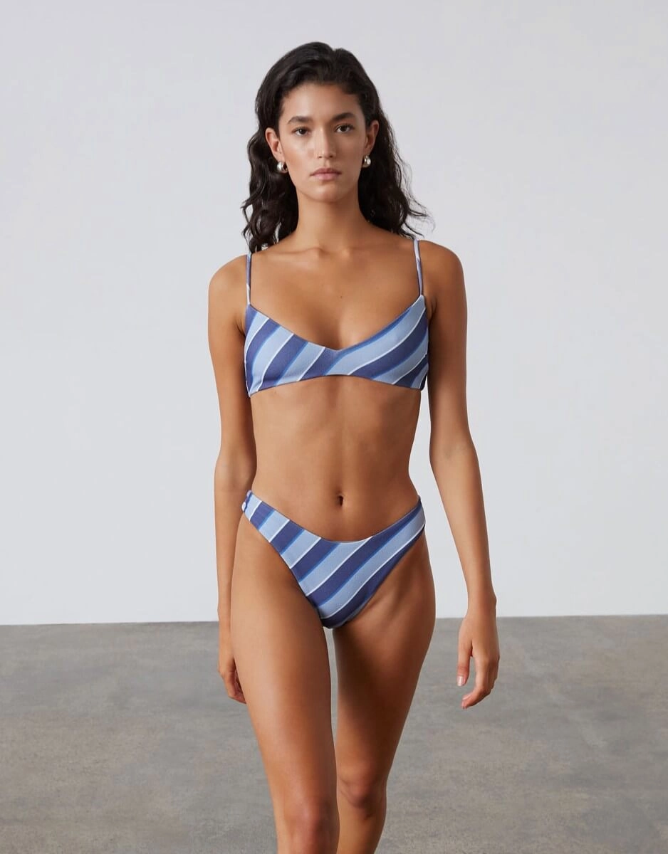 Horizon Stripe Textured Bralette