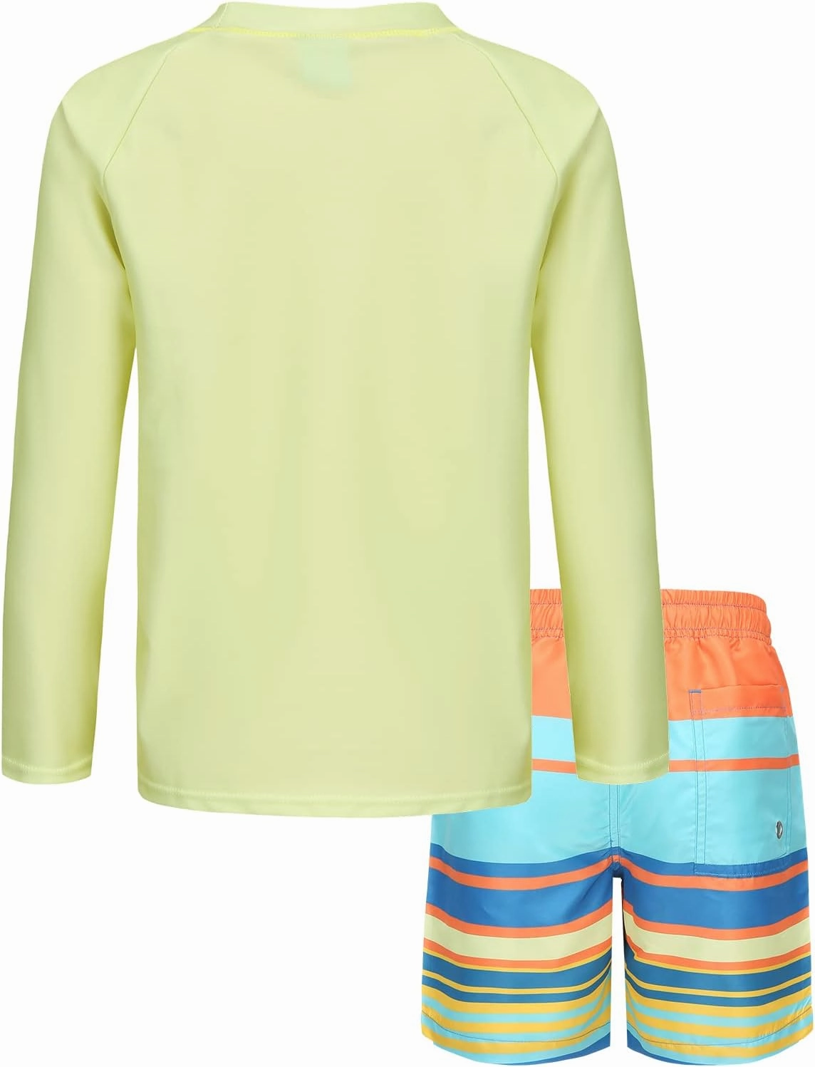 HowJoJo Kids Rash Guard Set Boys Long Sleeve Swim Trunks and Swim Shirt Sets Two Piece Swimsuits