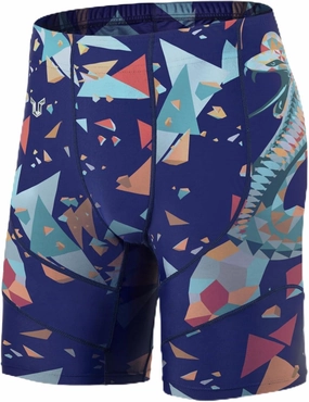 HUGE SPORTS Men's Rash Guard Swim Shorts Compression Swimming Jammer Cool Dry Active Swimsuit Workout Shorts Sports Tights