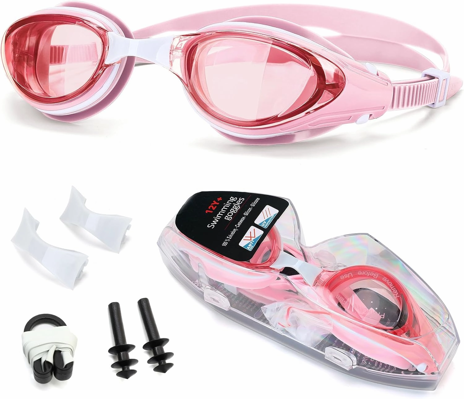 iGym Swim Goggles ShortSighted,Nearsighted Optical Swimming Goggles Anti-Fog UV Protection Adjustable Buckle For Women Men