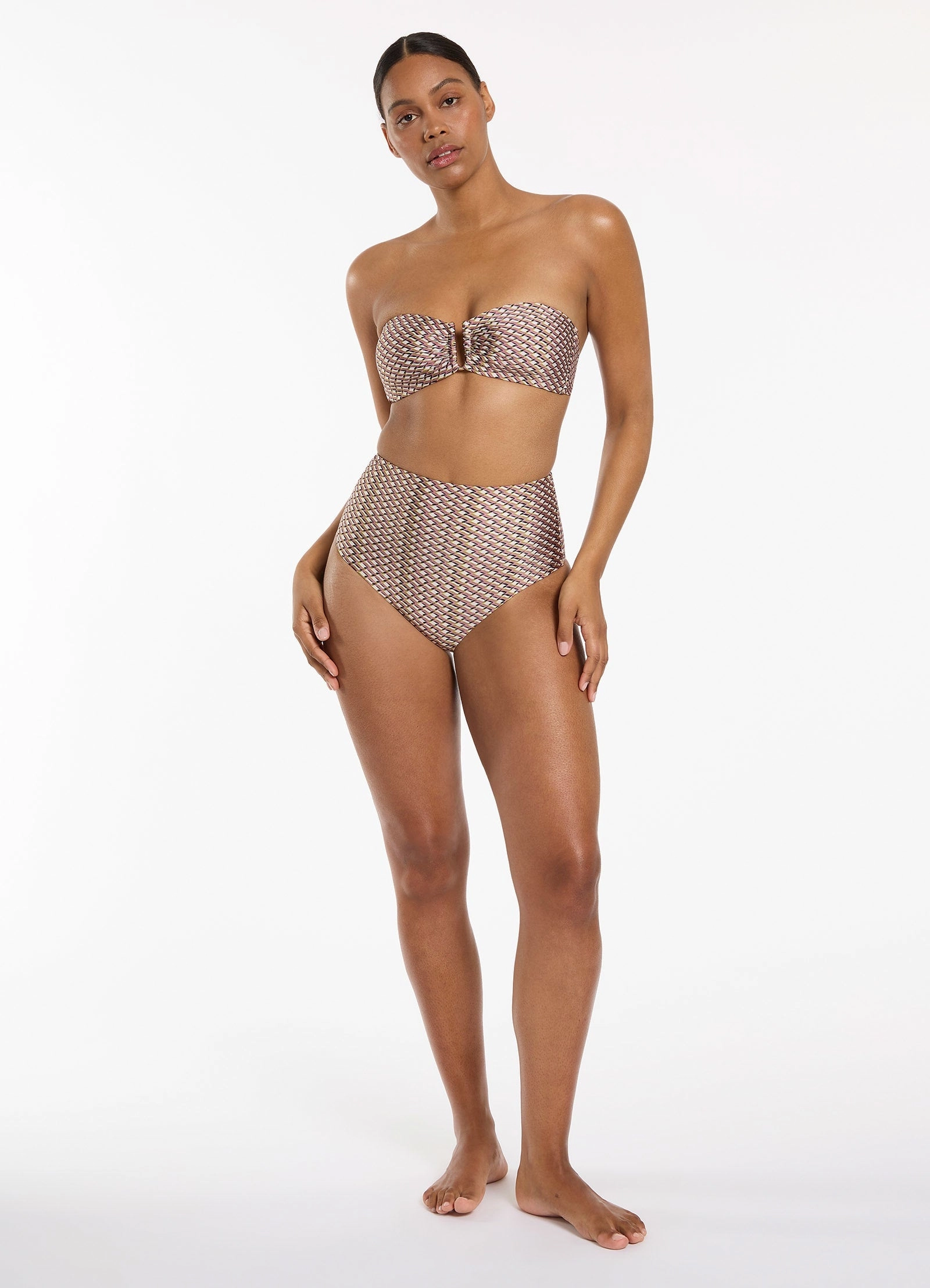 Infinity Moulded Bandeau Bikini Top - Kelp