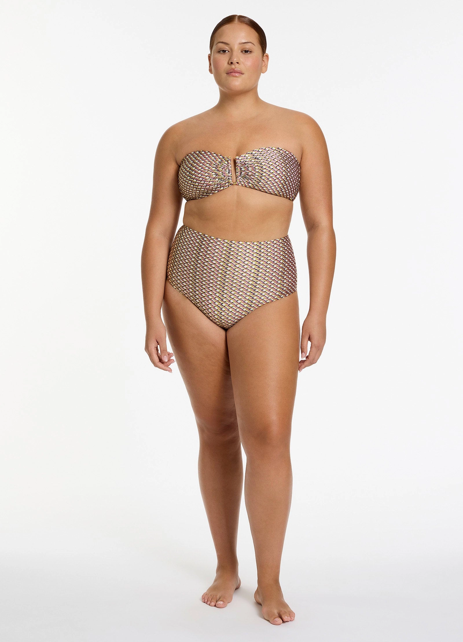 Infinity Moulded Bandeau Bikini Top - Kelp