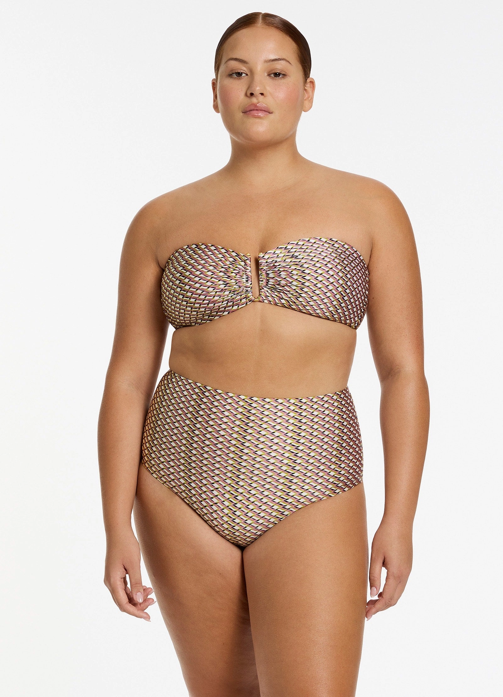 Infinity Moulded Bandeau Bikini Top - Kelp