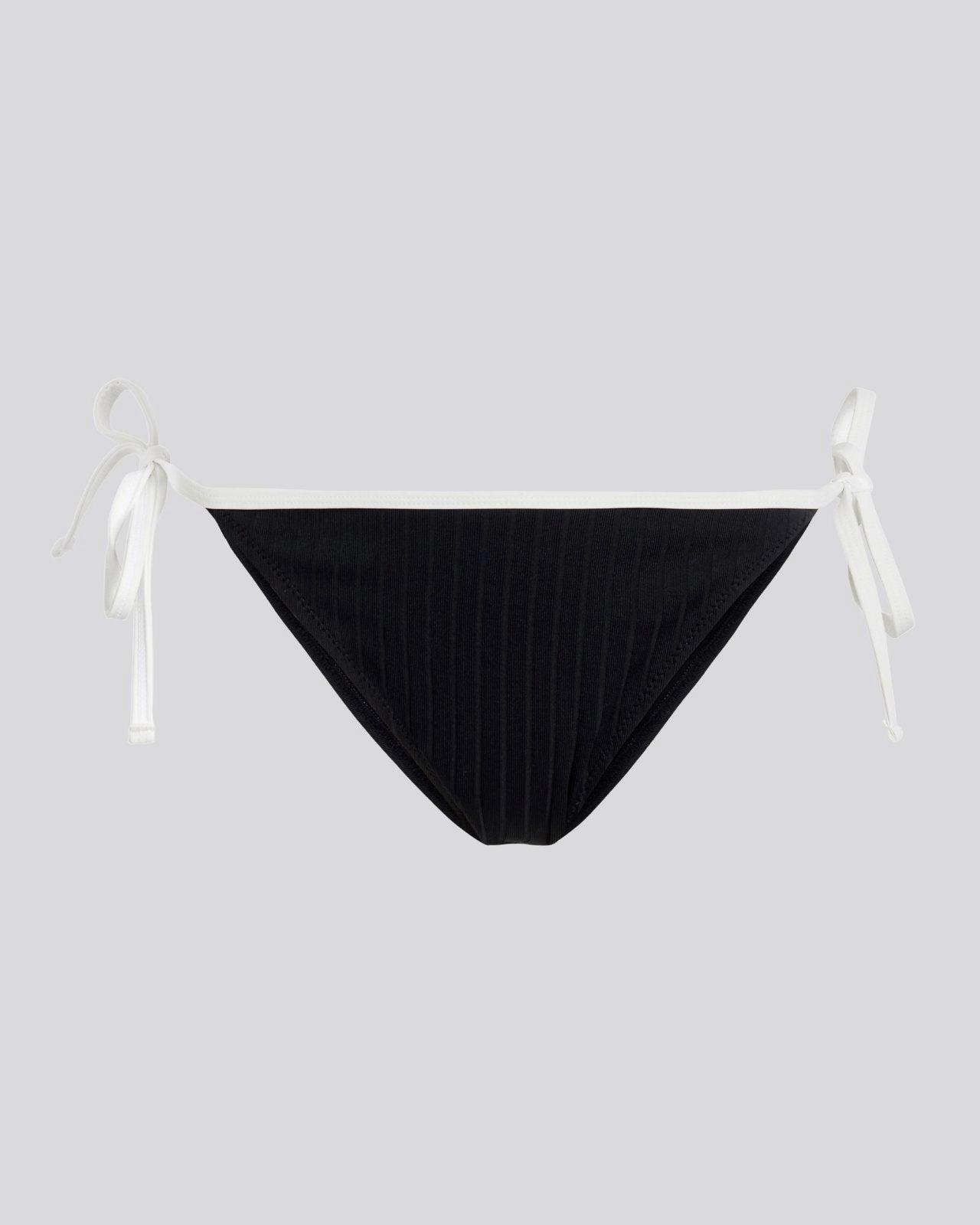 Iris Ribbed Bikini Bottom Noir / Optic White