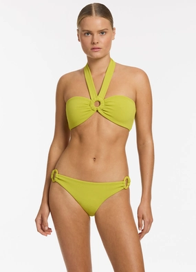 Isla Rib Trim Side Hipster Bikini Bottom - Lima