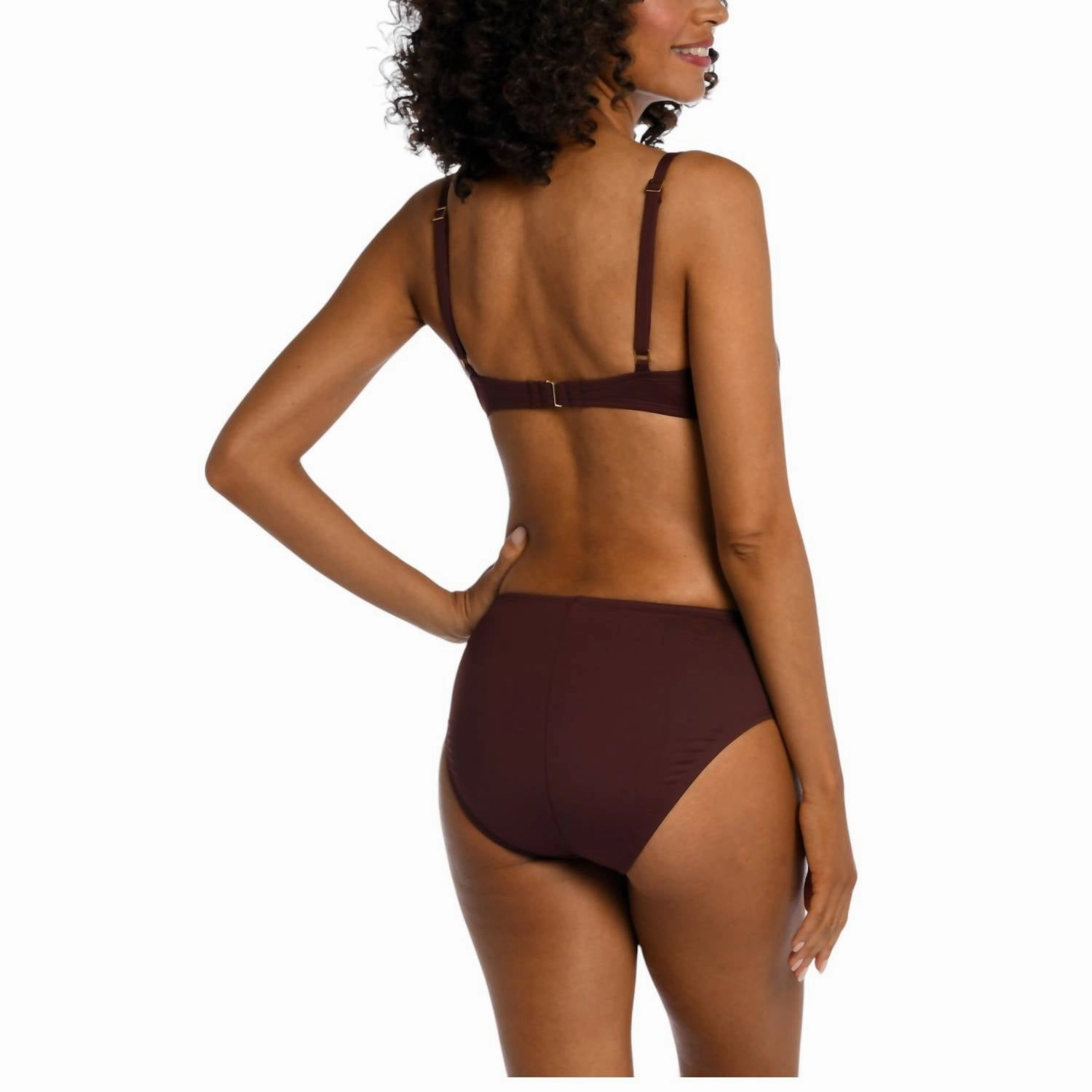 Island Goddess Over-The-Shoulder Wrap Top In Java
