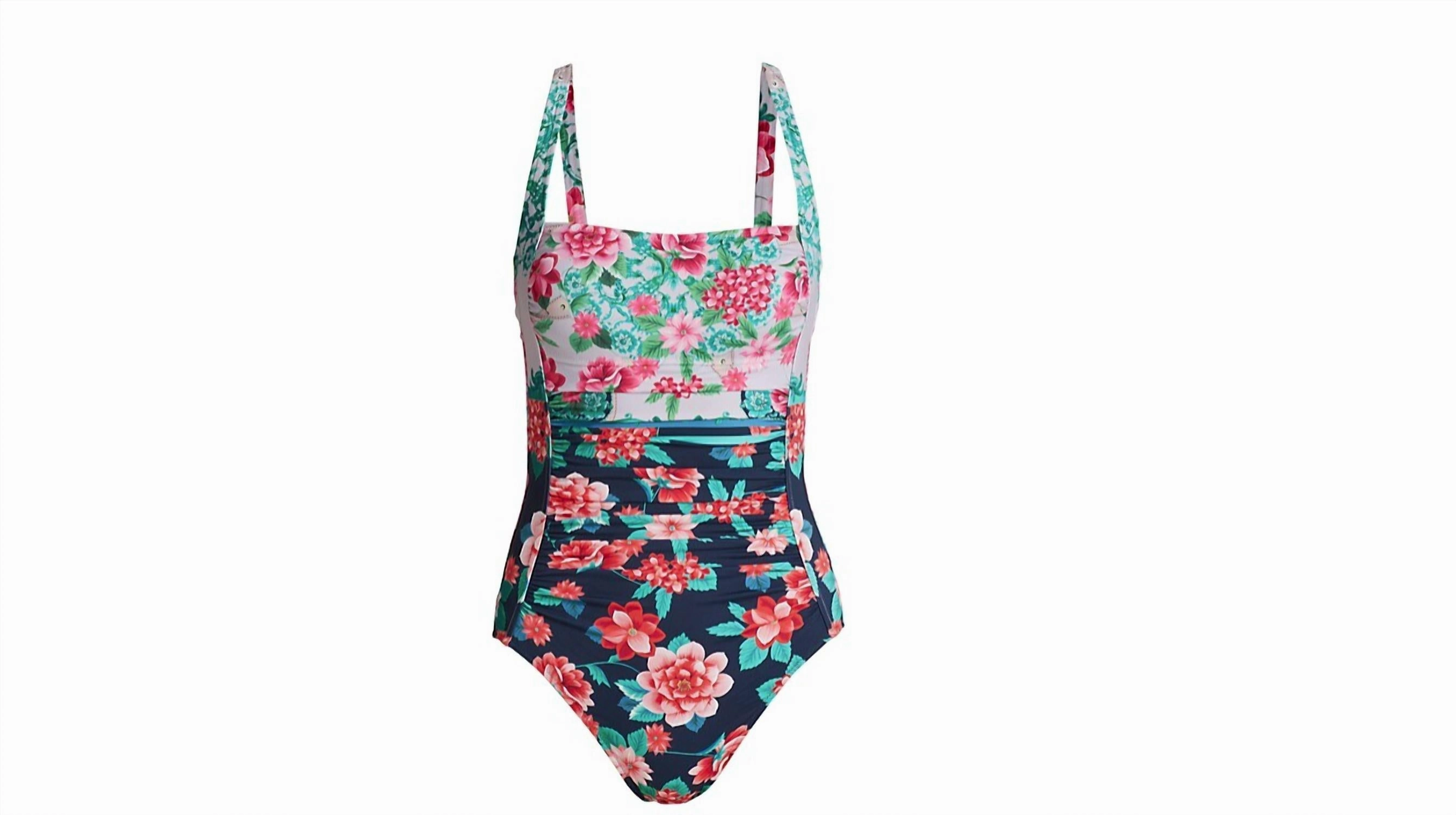 Japer Ruched One Piece Swimsuit In Multi