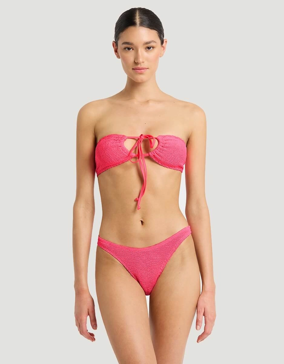 Jean Triangle Bikini Top Neon Azalea
