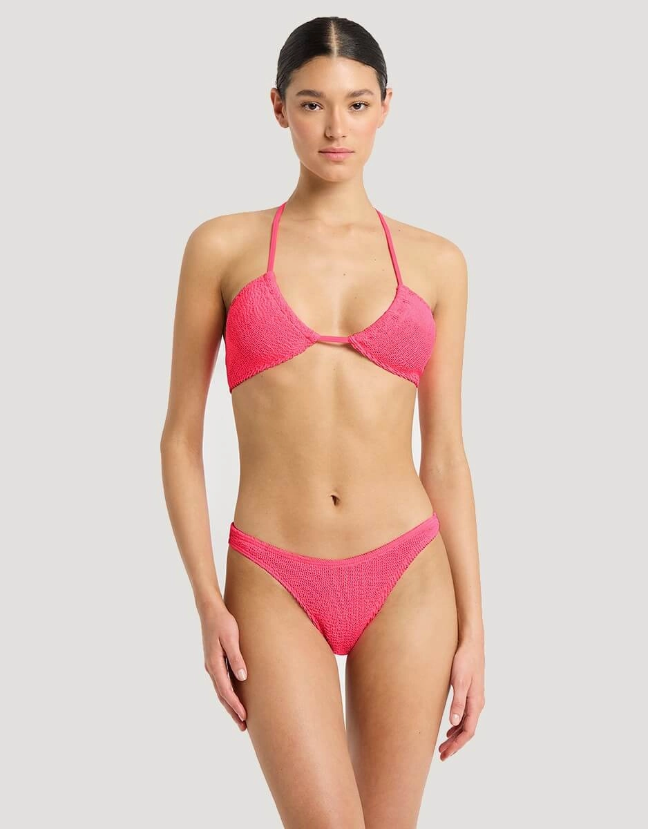 Jean Triangle Bikini Top Neon Azalea