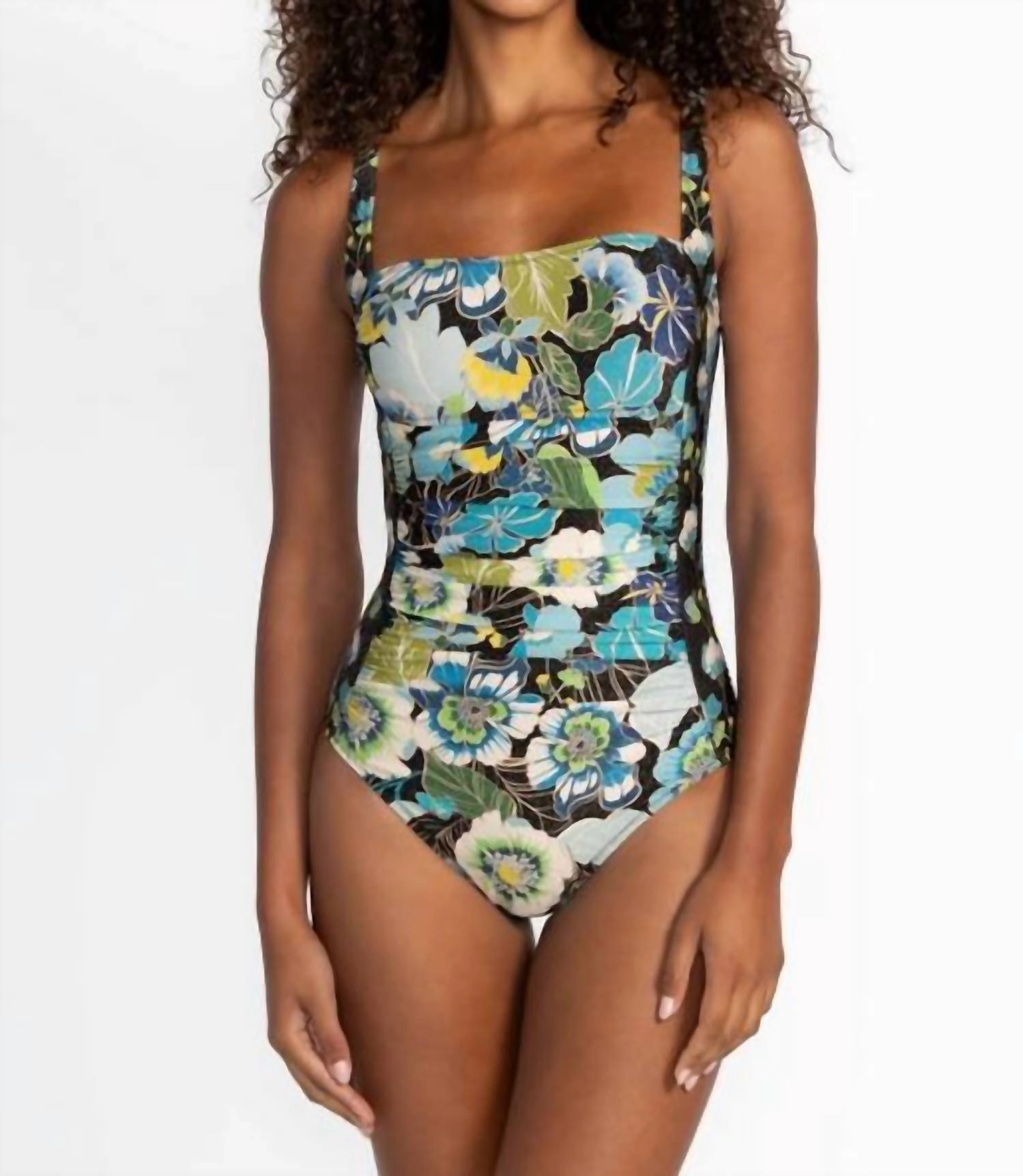 Jenn Ruched One Piece In Jenn Glittery