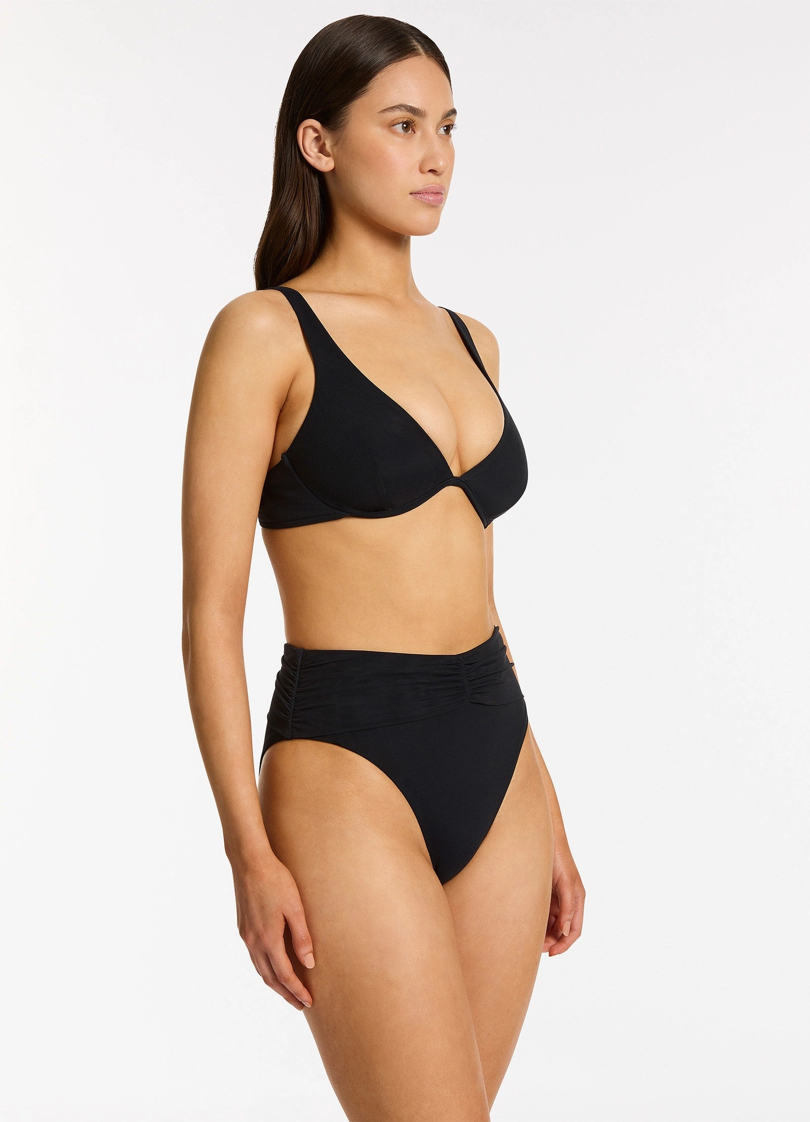 Jetset Lure Underwire Triangle Bikini Top - Black