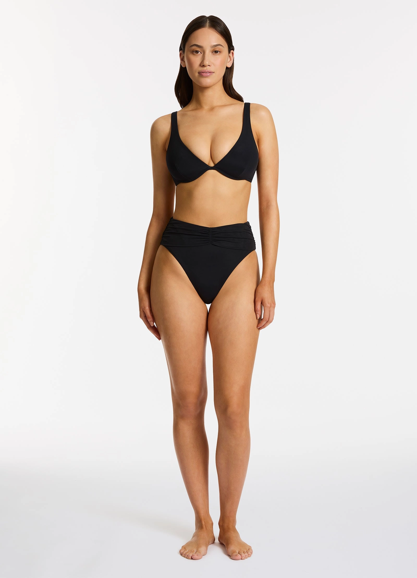 Jetset Lure Underwire Triangle Bikini Top - Black