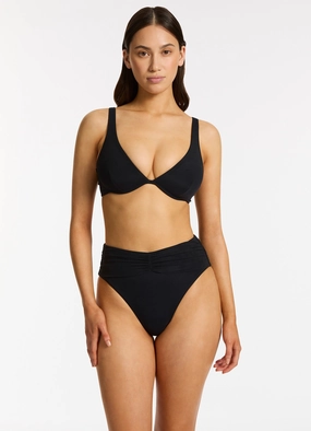 Jetset Lure Underwire Triangle Bikini Top - Black