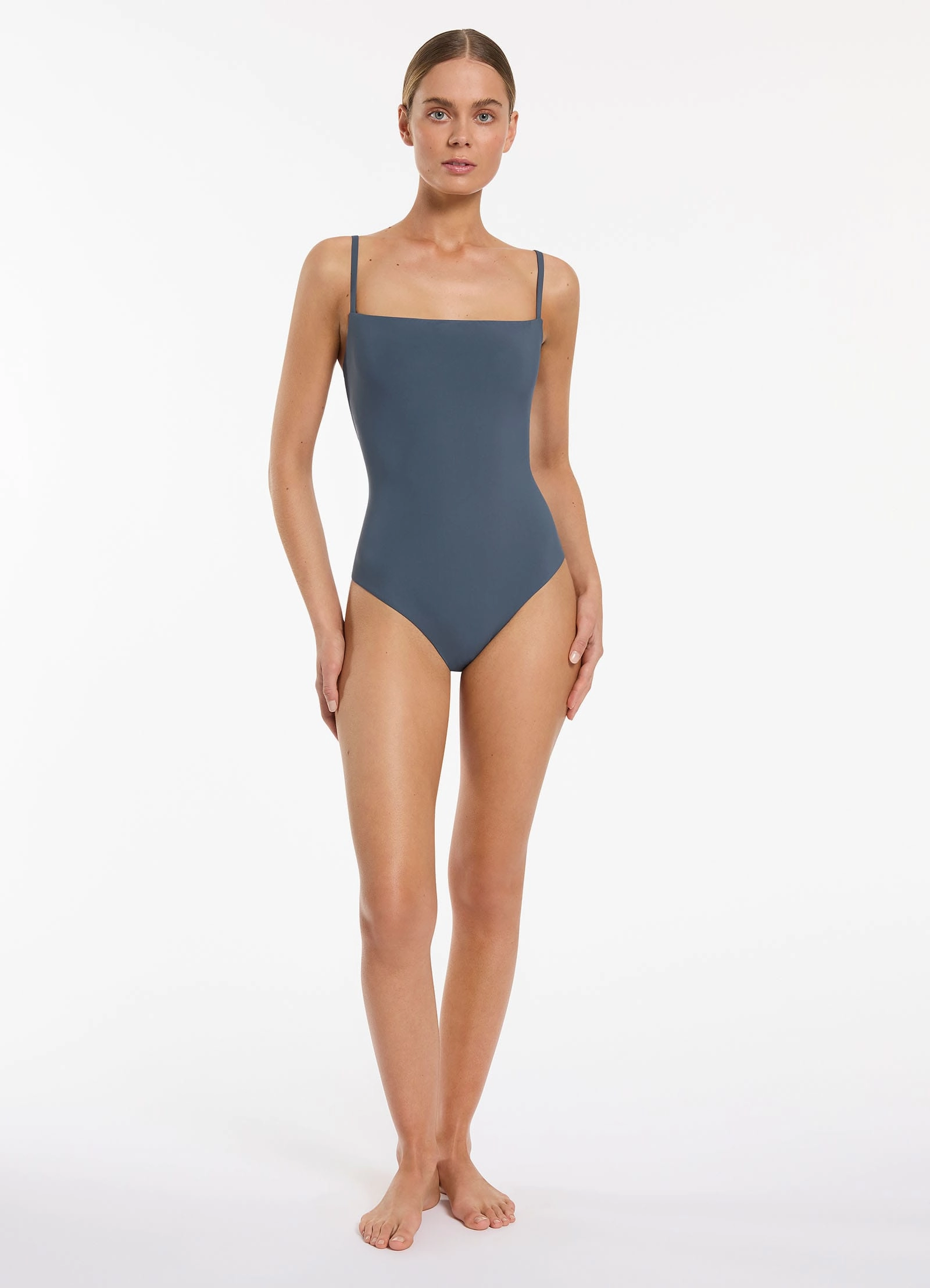 Jetset Minimal Tank One Piece - Steel Blue