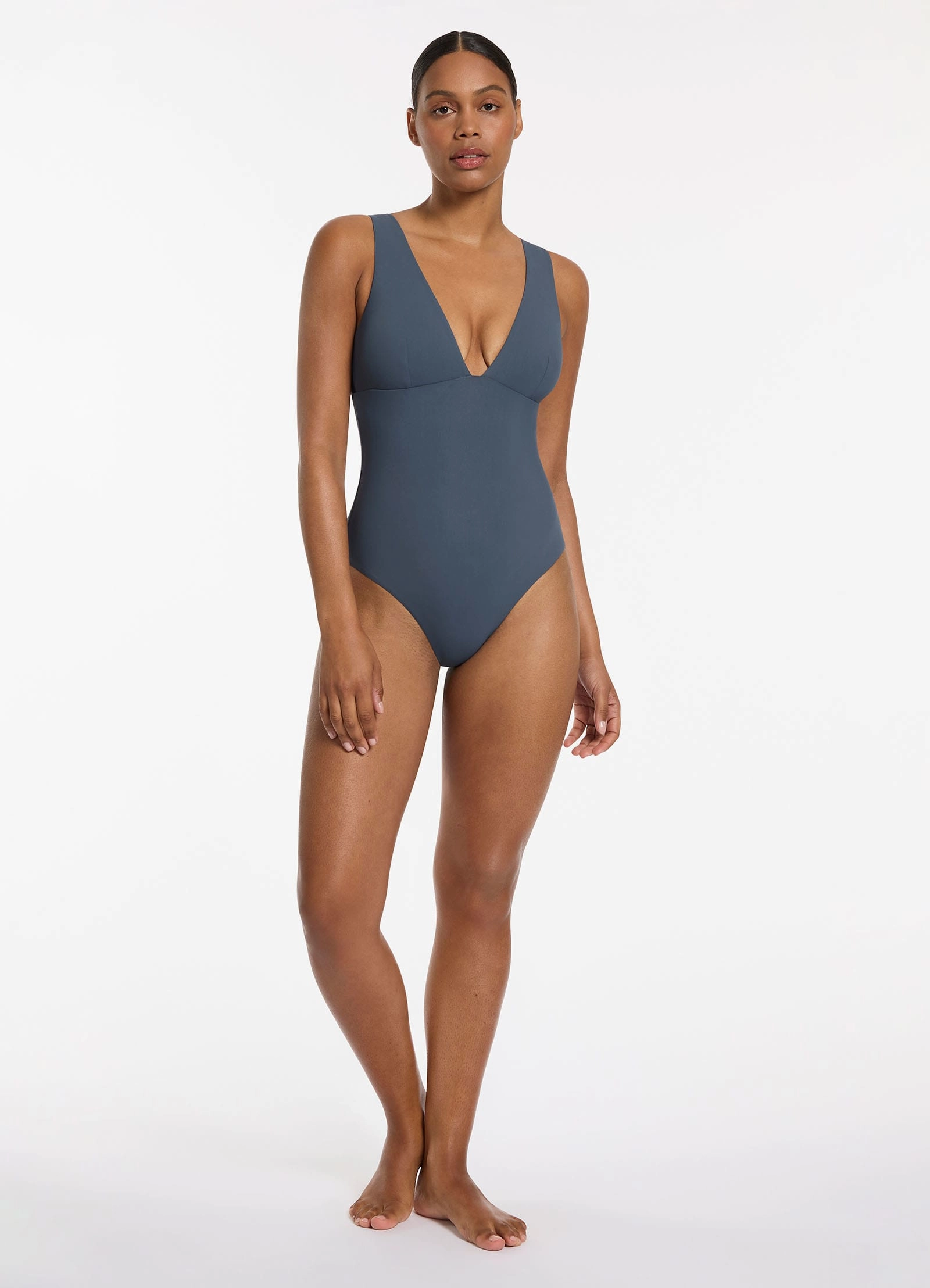 Jetset Plunge One Piece - Steel Blue