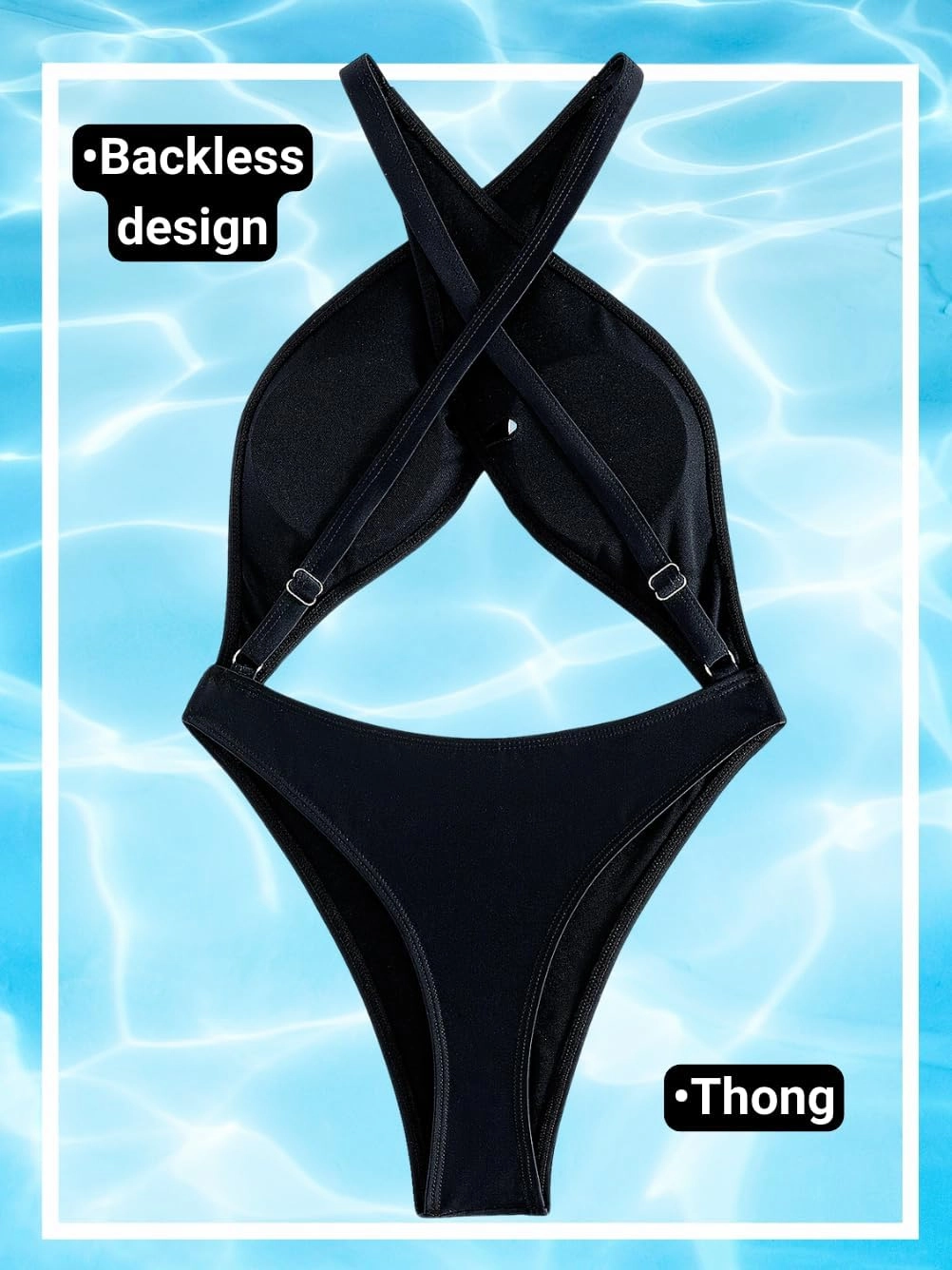 Kaei&Shi Sexy One Piece Swimsuit for Women,Cut Out Criss Cross Bathing Suit,Thong Monokini Swimsuits