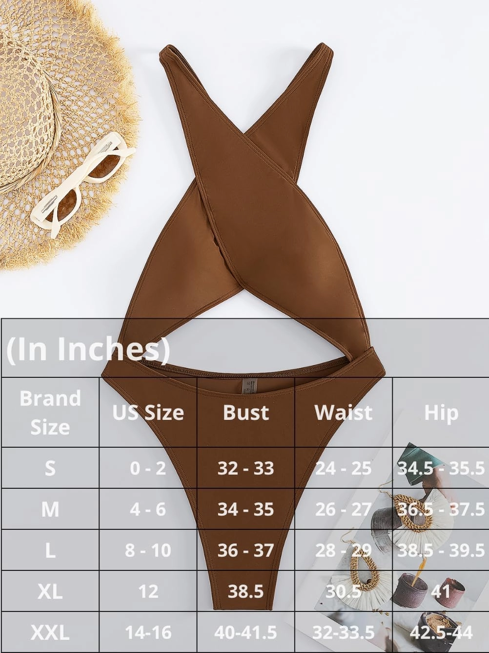 Kaei&Shi Sexy One Piece Swimsuit for Women,Cut Out Criss Cross Bathing Suit,Thong Monokini Swimsuits