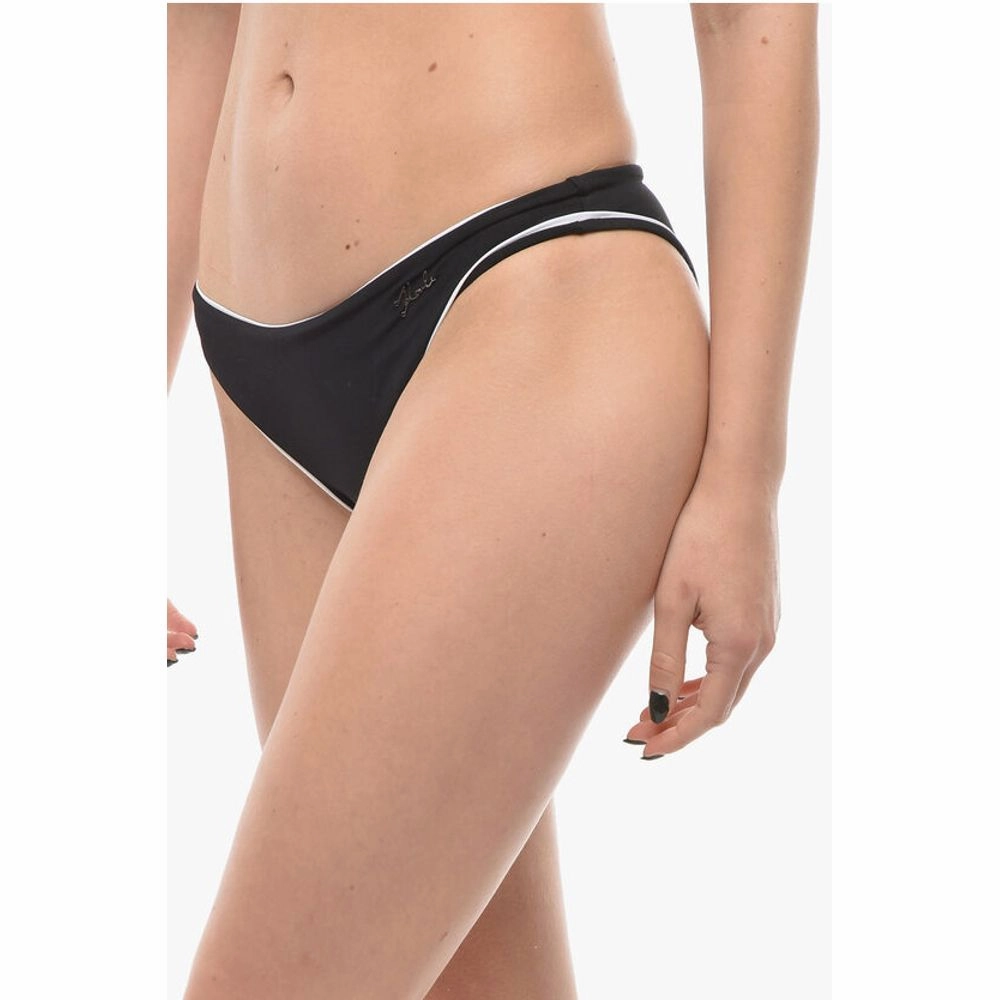 Karl Lagerfeld Solid Color Bikini Bottom with Contrasting Women's Edge