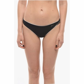 Karl Lagerfeld Solid Color Bikini Bottom with Contrasting Women's Edge