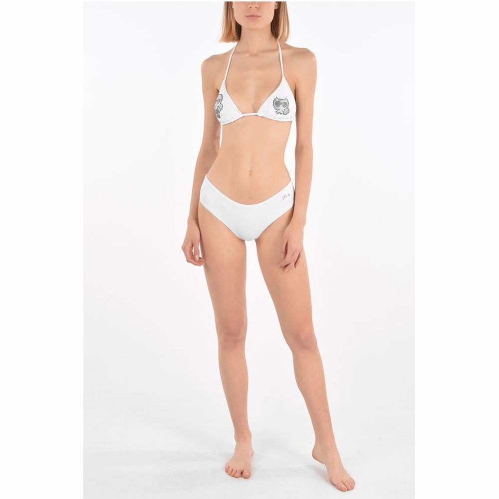 Karl Lagerfeld studded KARL & CHOUPETTE triangle bikini Women's top
