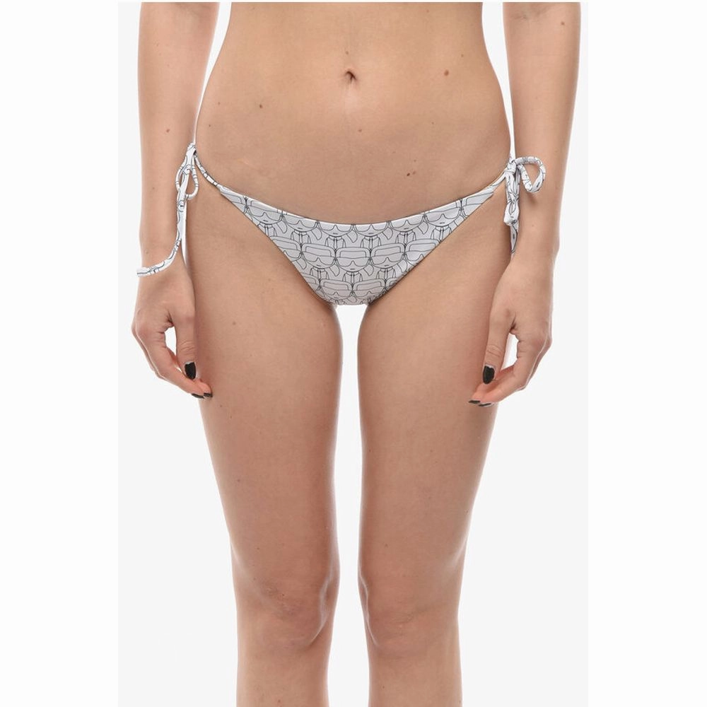 Karl Lagerfeld Tie-Side Bottom Bikini with Iconic Women's Print