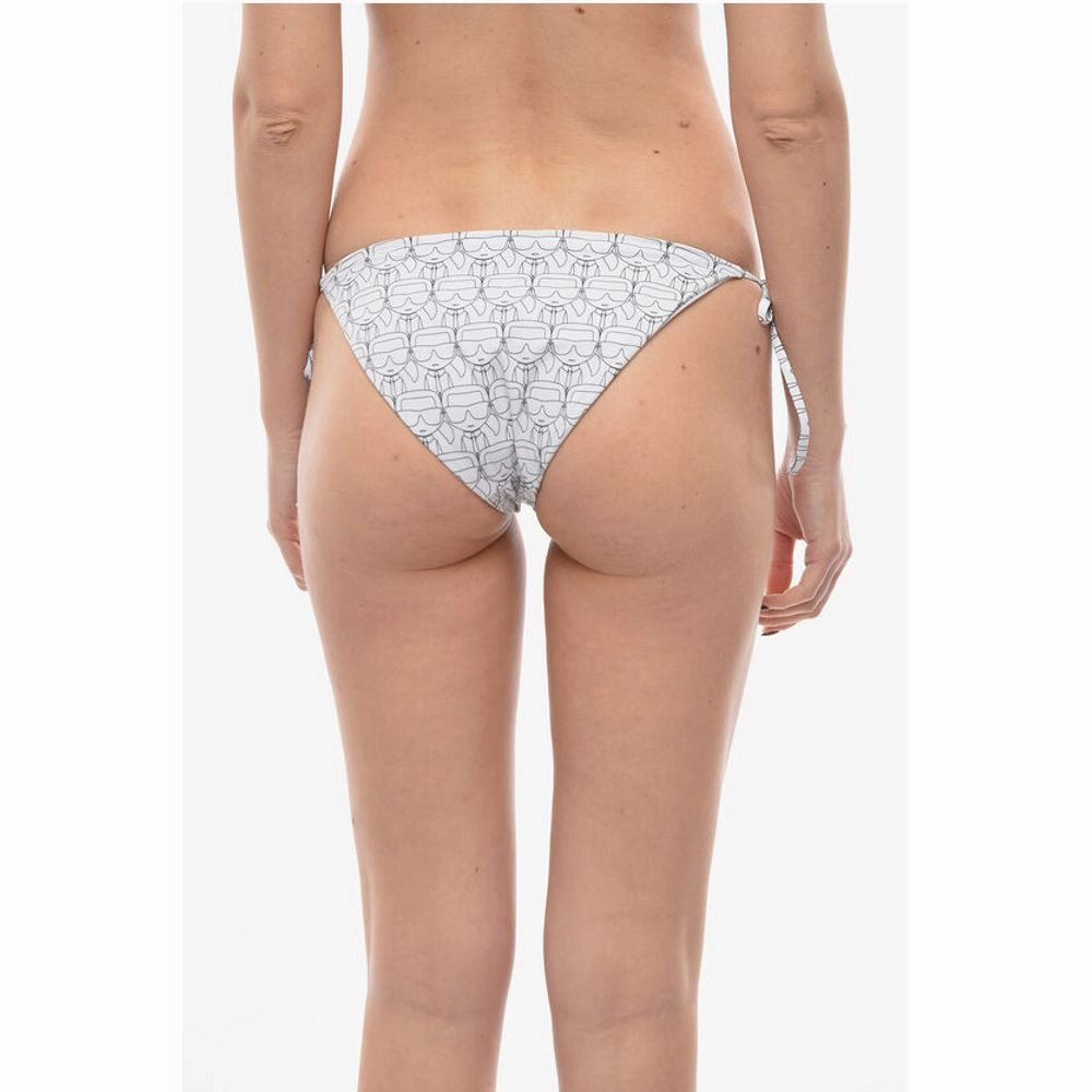 Karl Lagerfeld Tie-Side Bottom Bikini with Iconic Women's Print