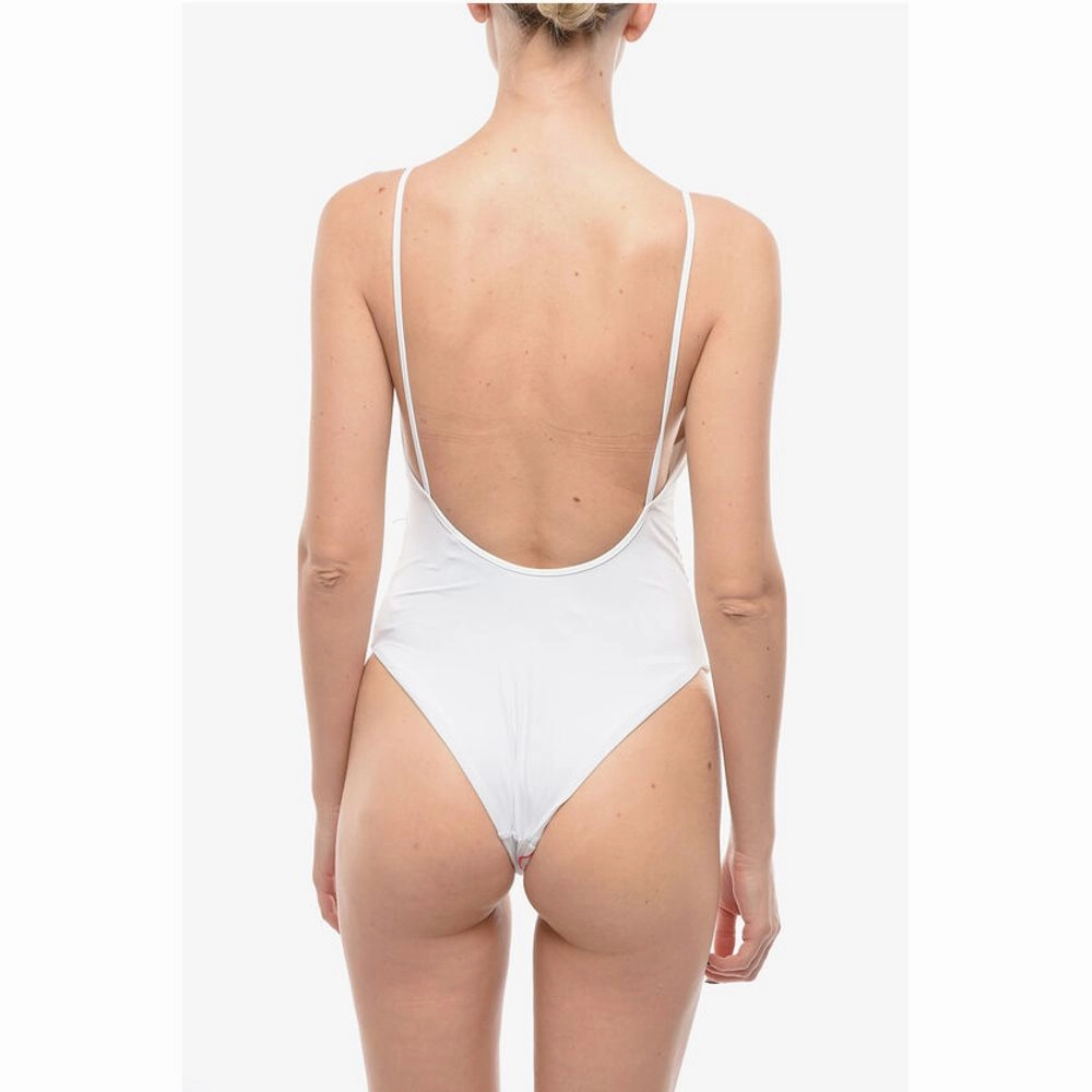 Karl Lagerfeld Two-Tone One Piece Swimsuit with Printed Women's Logo