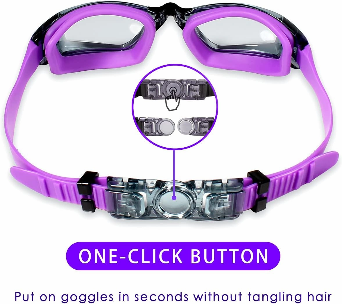 Keary 2 Pack Anti-Fog Swim Goggles for Adult Youth Kids 6 , Anti-UV Waterproof Triathlon Pool Goggles with 3 Nose Pieces