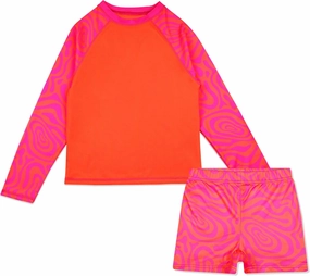 Kids Swim Set for Girls & Boys with Long Sleeve Rash Guard, Swim Shorts, Sunglasses for Ages 3-10 Years