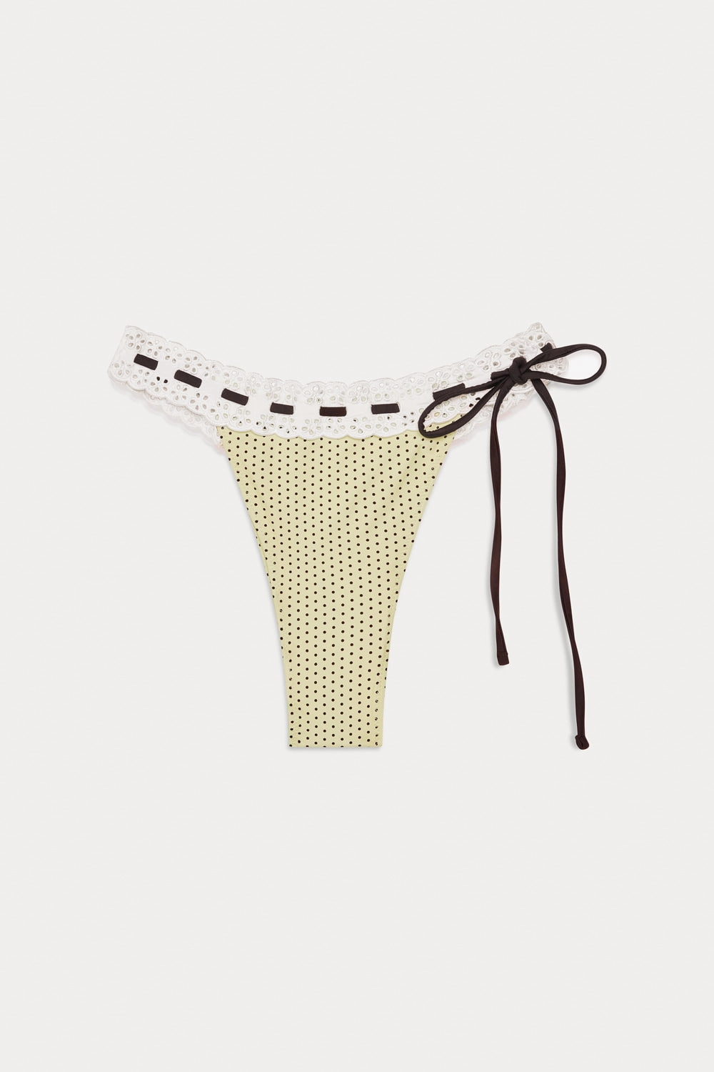 Lacey Micro Bikini Bottom - Lemon Dot