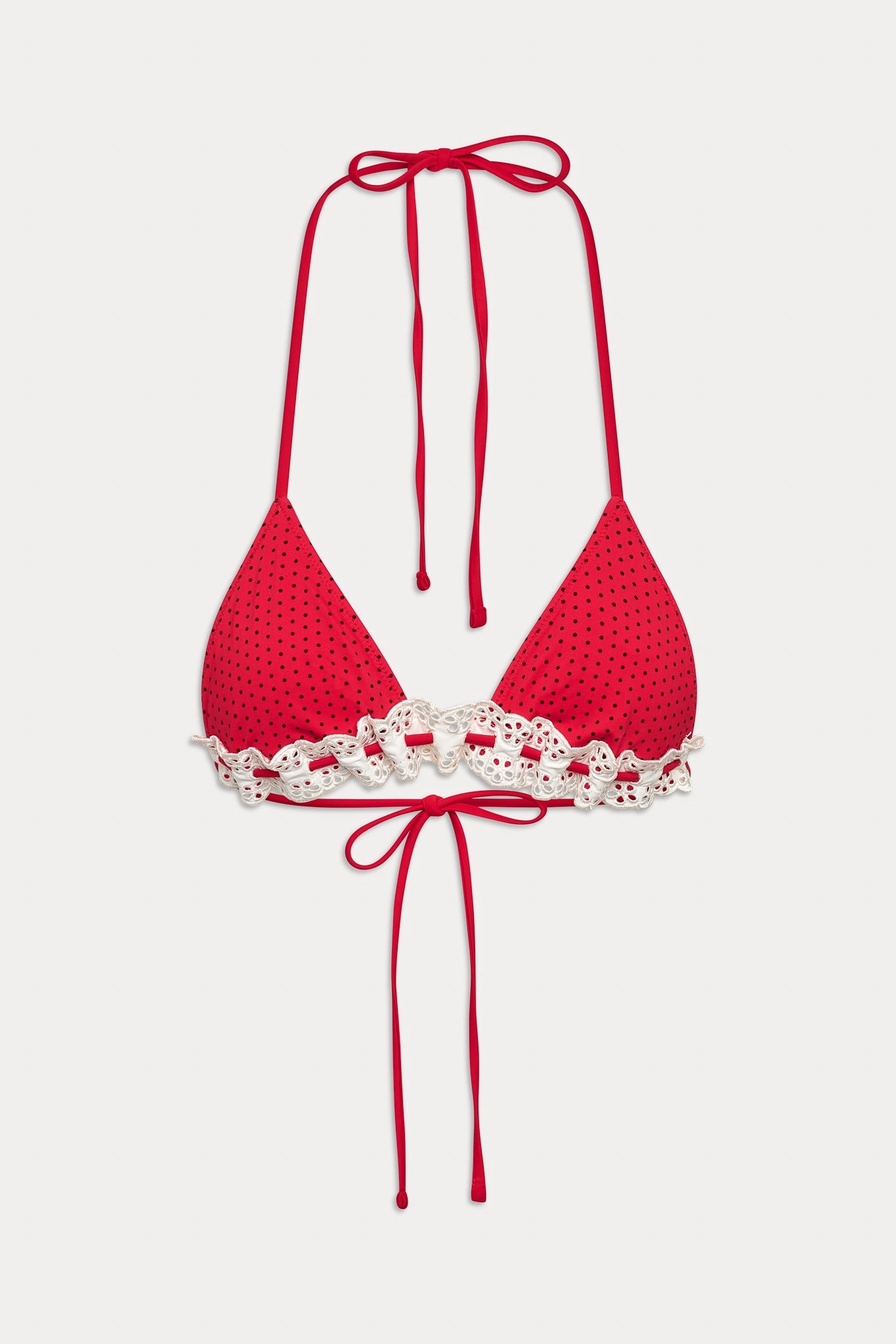 Lana Skimpy Triangle Bikini Top - Spice Dot