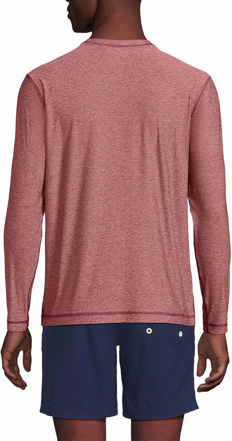 Lands' End Men's Long Sleeve Swim Tee Rash Guard