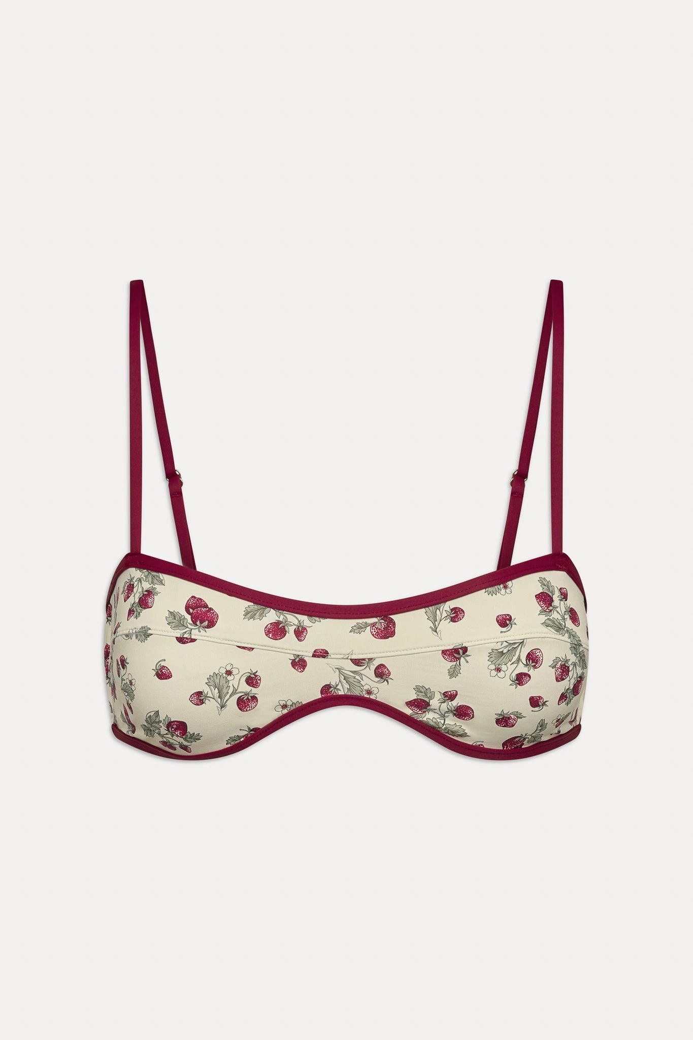 Lane Bandeau Bikini Top - Strawberry Field