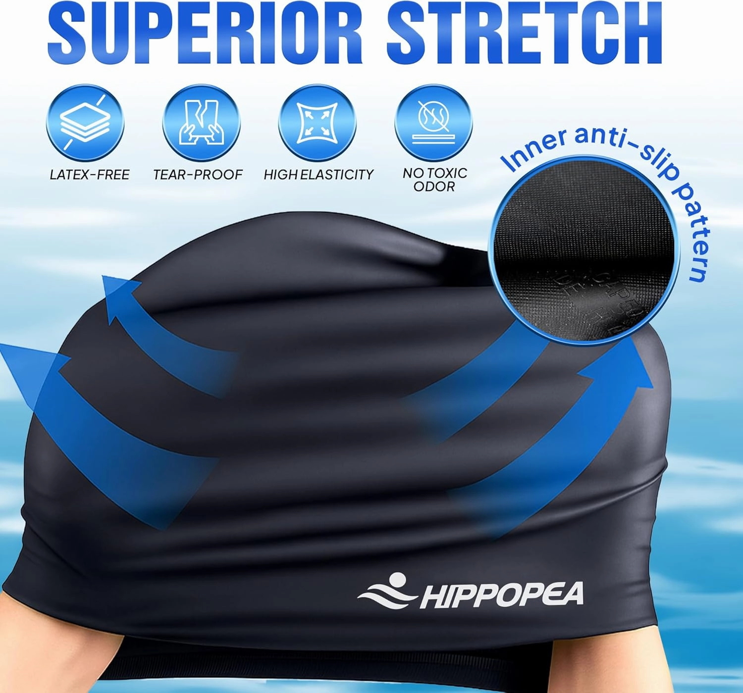Large Swim Cap for Long Hair Women, Dreadlocks, Weaves, Hair Extensions, Braids, Curls & Afros - 3D Ergonomic Design Silicone Swim Cap Woman Kids Men Adults Boys Girls