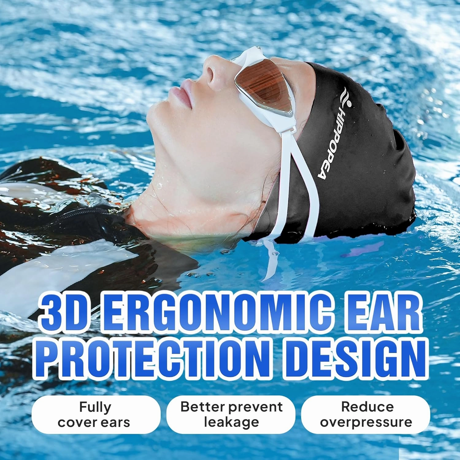 Large Swim Cap for Long Hair Women, Dreadlocks, Weaves, Hair Extensions, Braids, Curls & Afros - 3D Ergonomic Design Silicone Swim Cap Woman Kids Men Adults Boys Girls