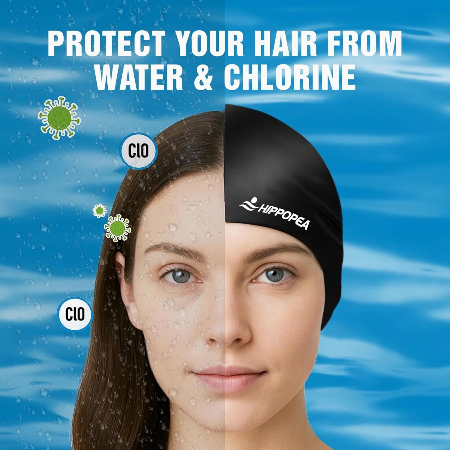 Large Swim Cap for Long Hair Women, Dreadlocks, Weaves, Hair Extensions, Braids, Curls & Afros - 3D Ergonomic Design Silicone Swim Cap Woman Kids Men Adults Boys Girls