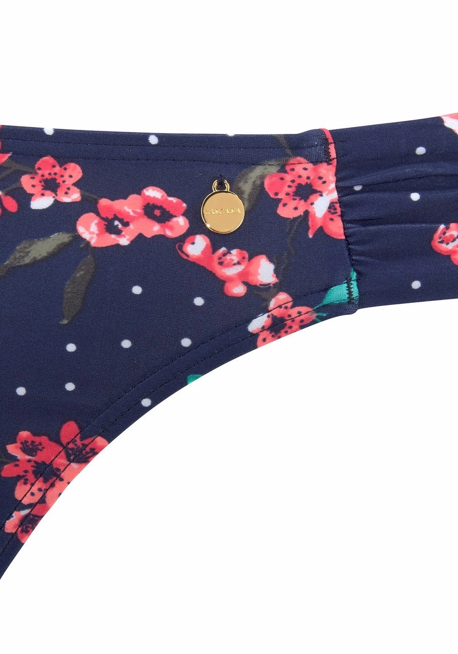 LASCANA Women's Print Classic Bikini Swim Bottom